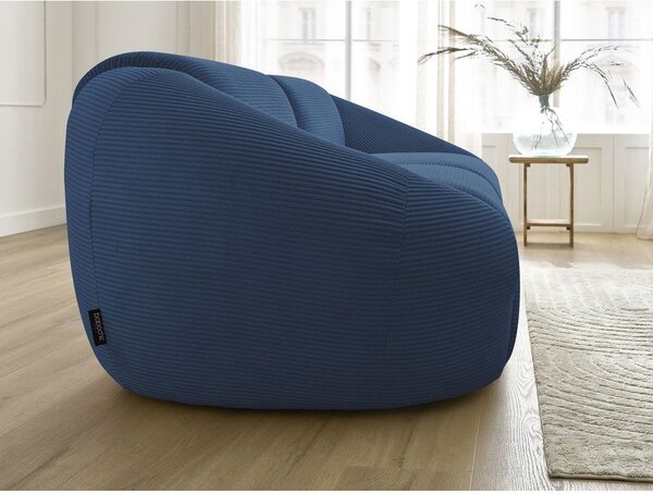 Ciemnoniebieska sztruksowa sofa 250 cm Tina – Bobochic Paris