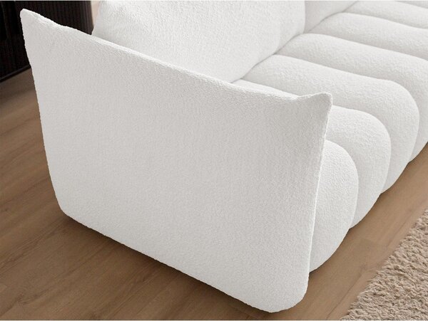 Biała sofa z materiału bouclé 234 cm Azra – Bobochic Paris