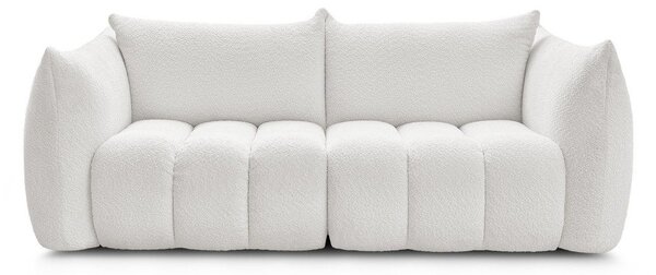 Biała sofa z materiału bouclé 234 cm Azra – Bobochic Paris