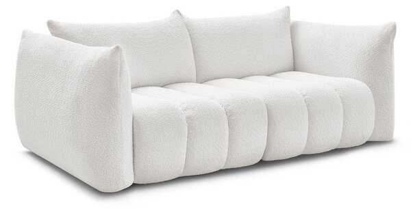 Biała sofa z materiału bouclé 234 cm Azra – Bobochic Paris