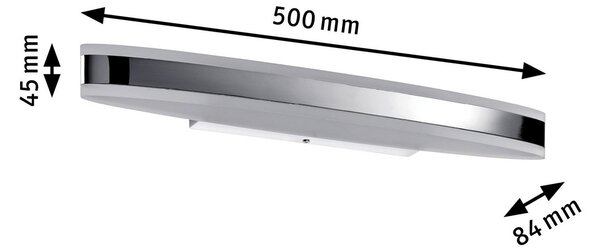 Lampa Ścienna Paulmann, KUMA, metaliczny, łazienka, metal, nowoczesny