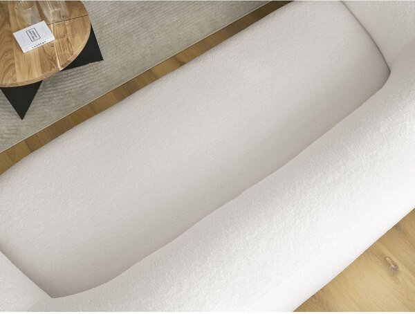 Biała sofa z materiału bouclé 193 cm Elina – Bobochic Paris