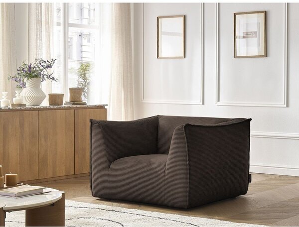 Brązowy sztruksowy fotel Giorgia – Bobochic Paris