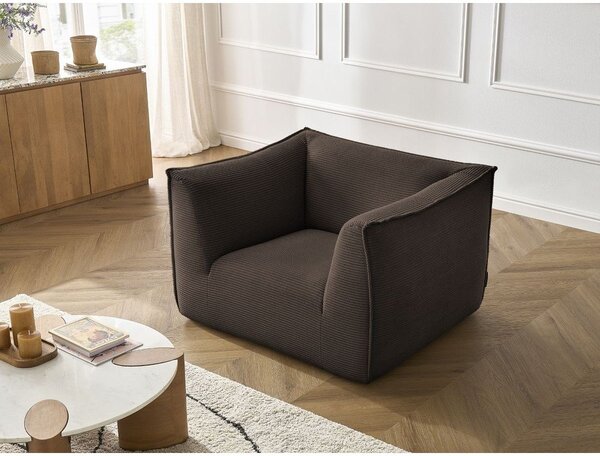 Brązowy sztruksowy fotel Giorgia – Bobochic Paris