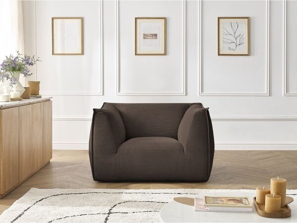 Brązowy sztruksowy fotel Giorgia – Bobochic Paris