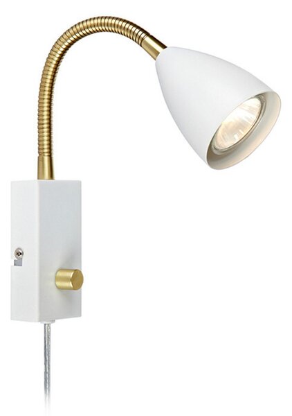 Lampa Ścienna Markslöjd, biały, sypialnia, metal