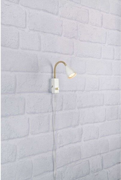 Lampa Ścienna Markslöjd, biały, sypialnia, metal