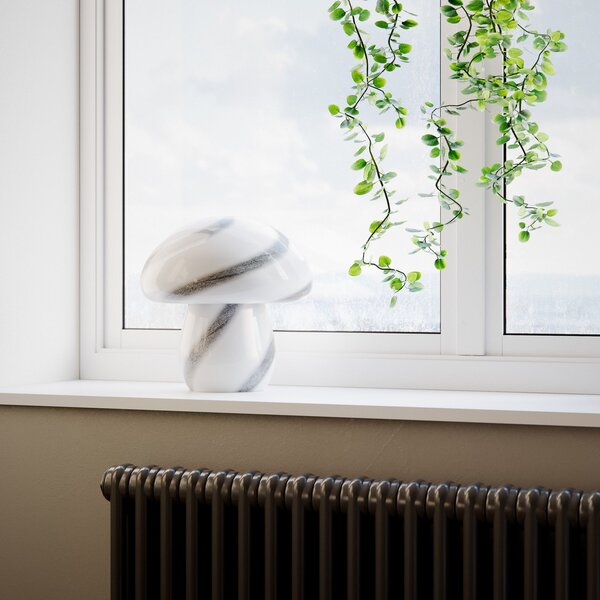 Lampa Stołowa By Rydéns, Mira Mushroom, biały, salon, szkło