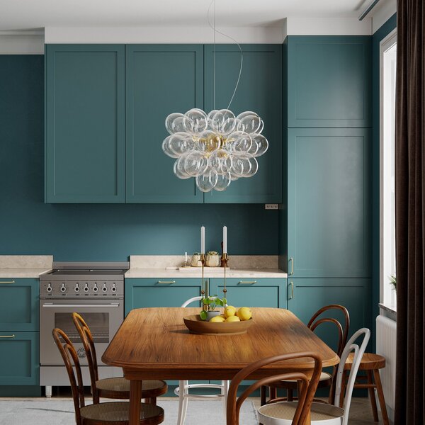 Lampa Wisząca By Rydéns, Gross, ściemnialny, transparentny, salon, szkło, design