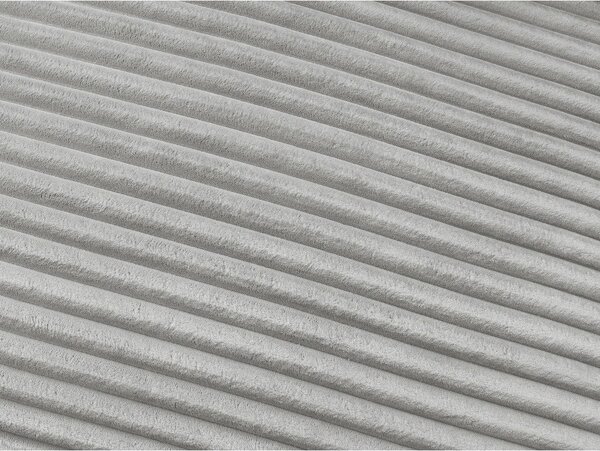 Jasnoszara sztruksowa rozkładana sofa do spania 220 cm Hugo – Bobochic Paris
