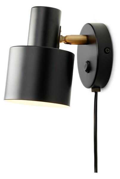 Lampa Ścienna Halo Design, czarny, salon, metal