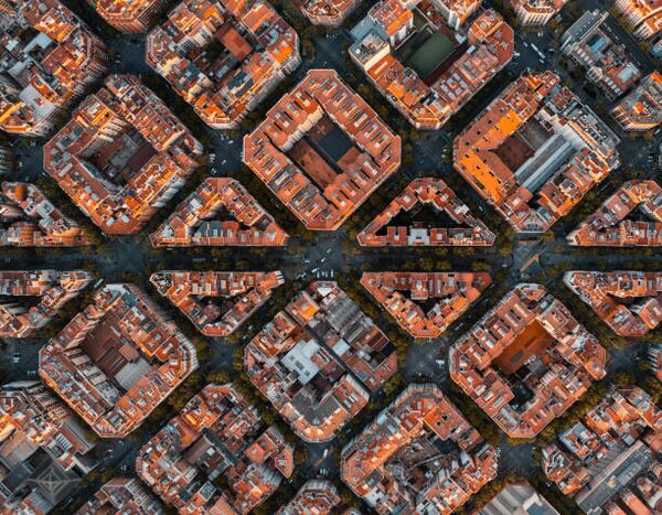 Fotografia Aerial view of the residential Eixample, Pol Albarrán