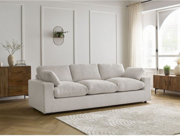 Beżowa sztruksowa sofa 250 cm Belair – Bobochic Paris