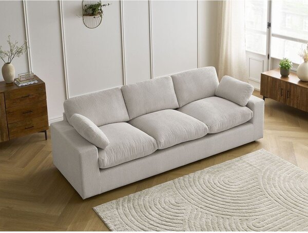 Beżowa sztruksowa sofa 250 cm Belair – Bobochic Paris