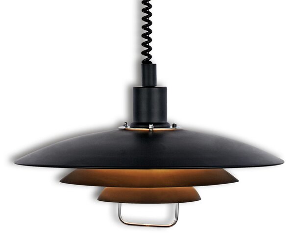 Lampa Wisząca Markslöjd, KIRKENES, ściemnialny, czarny, salon, metal, nowoczesny