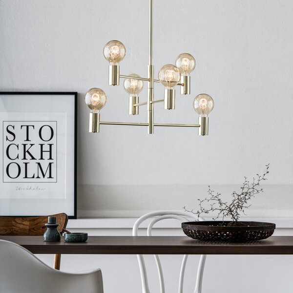 Lampa Wisząca Markslöjd, Capital, ściemnialny, złoty | mosiężny, salon, metal, nowoczesny