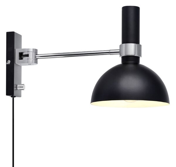 Lampa Ścienna Markslöjd, Larry, ściemnialny, czarny, salon, metal, nowoczesny
