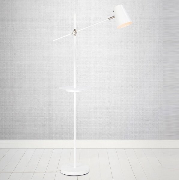 Lampa Podłogowa Markslöjd, Linear, biały, salon, metal, skandynawski