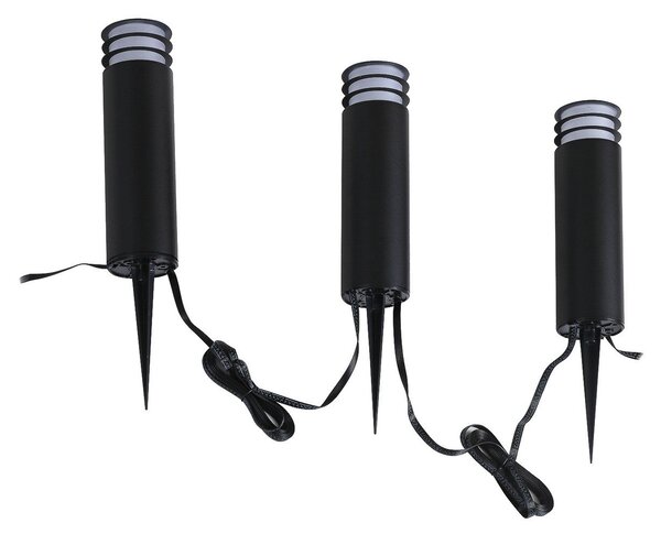 Zewnętrzna Lampa Lindby, Kaelo, ściemnialny, czarny, taras, tworzywo sztuczne, nowoczesny