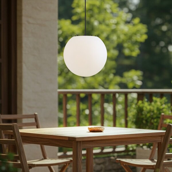 Zewnętrzna Lampa Lindby, Alea, ściemnialny, biały, balkon, tworzywo sztuczne, nowoczesny