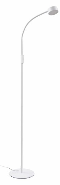 Lampa Podłogowa Lindby, Maori, ściemnialny, biały, gabinet | pracownia, metal, nowoczesny