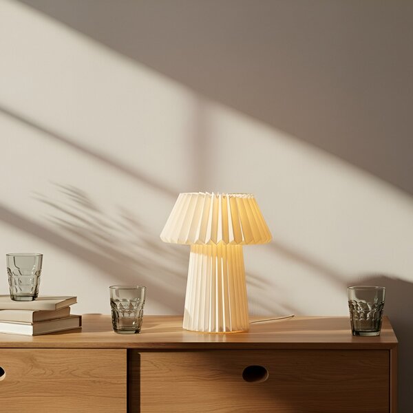 Lampa Stołowa Lindby, Magali, biały, salon, papier | karton