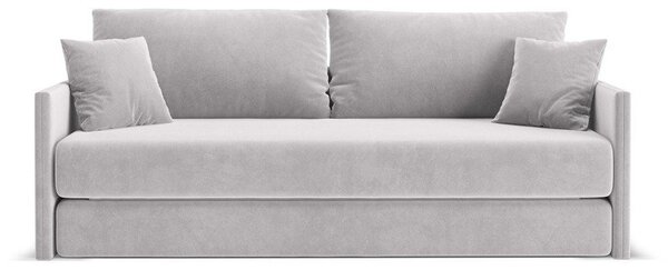 Jasnoszara aksamitna rozkładana sofa 209 cm Shannon – Cosmopolitan Design