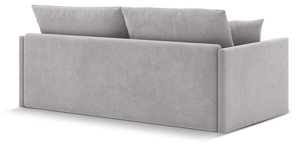 Jasnoszara aksamitna rozkładana sofa 209 cm Shannon – Cosmopolitan Design
