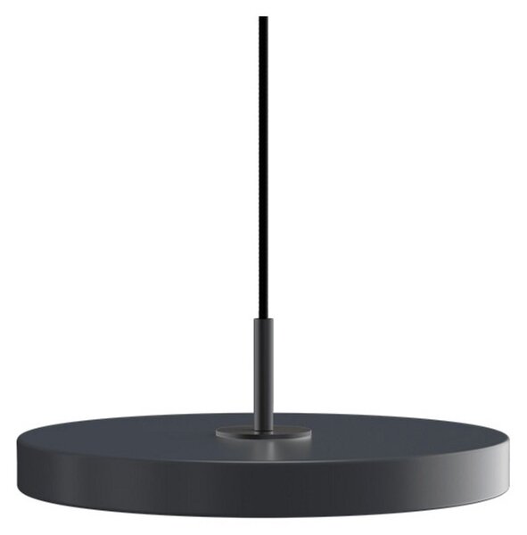 Lampa wisząca Asteria Plus, Ø 30 cm, szara/czarna - UMAGE