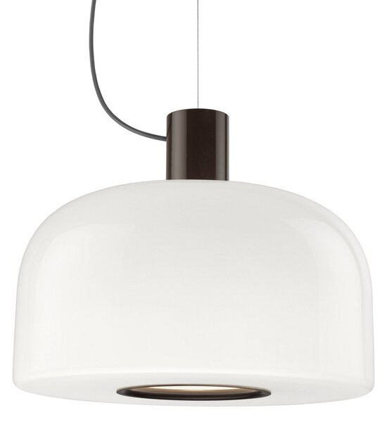 Lampa Wisząca FLOS, Bellhop Glass S2, ściemnialny, biały, salon, szkło