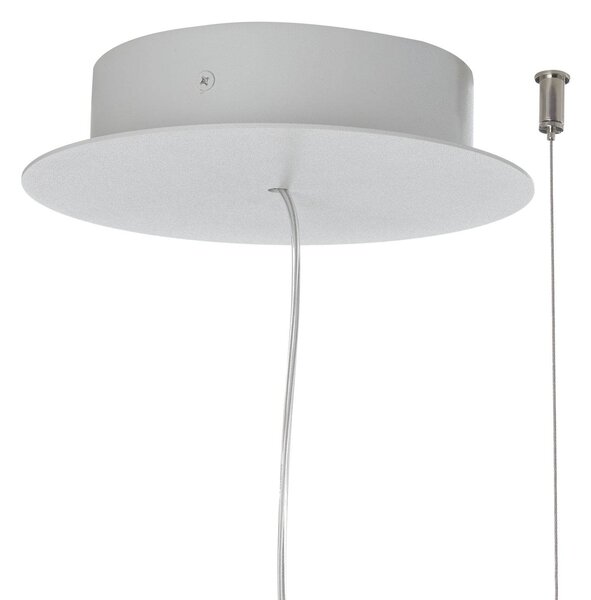 TECNICO by Sforzin Lampa wisząca Pirgos, możliwość ściemniania, biały / opal, salon / jadalnia, tworzywo sztuczne, nowoczesny