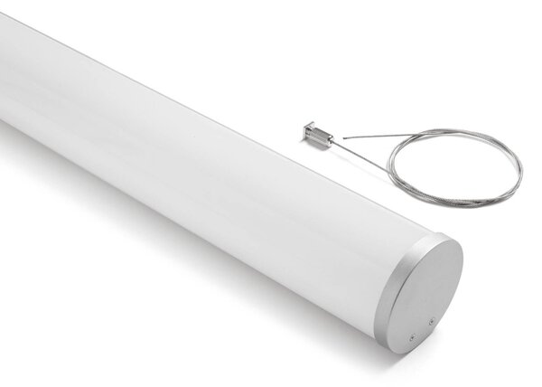 TECNICO by Sforzin Lampa wisząca Pirgos, możliwość ściemniania, biały / opal, salon / jadalnia, tworzywo sztuczne, nowoczesny