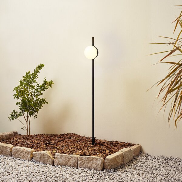 Zewnętrzna Lampa Lindby, Darleen, szary, taras, aluminium, nowoczesny