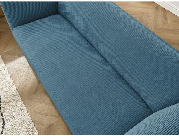 Niebieska sztruksowa sofa 242 cm Giorgia – Bobochic Paris