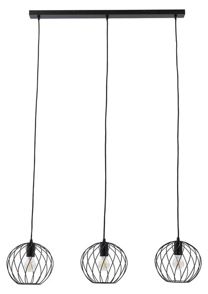 Lampa Wisząca Lindby, Danika, ściemnialny, czarny, salon, metal, nowoczesny