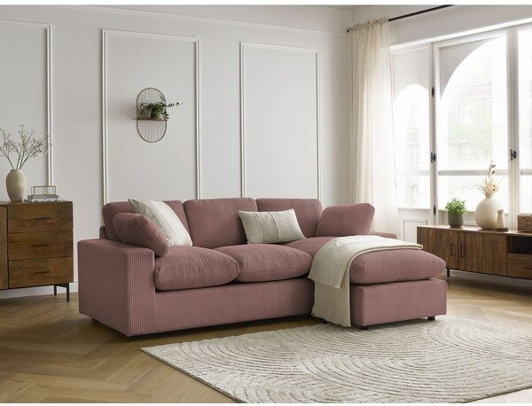 Różowy sztruksowy narożnik Belair – Bobochic Paris