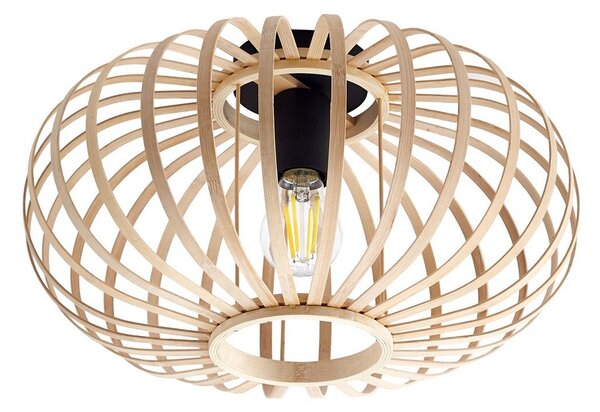 Lampa Sufitowa Lindby, Lielle, ściemnialny, drewniany, jadalnia, bambus, dworkowy | rustykalny