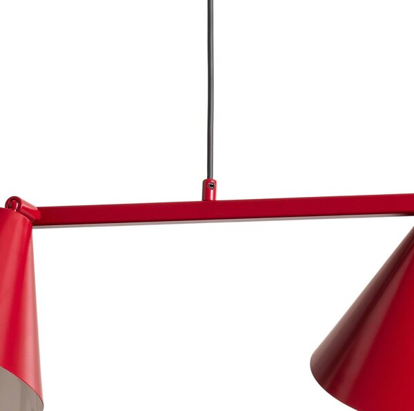 Lampa wisząca Hängeleuchte Form 4 ALDEX, możliwość ściemniania, czerwony, salon / jadalnia, metal, nowoczesny