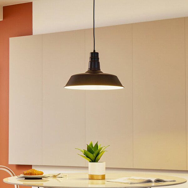 Lampa Wisząca Lindby, Laylan, ściemnialny, czarny, jadalnia, metal, nowoczesny