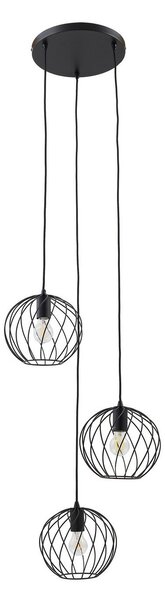 Lampa Wisząca Lindby, Danika, ściemnialny, czarny, salon, metal, nowoczesny