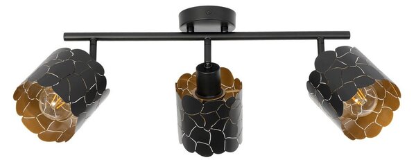 Lampa Sufitowa Lindby, Aralena, ściemnialny, czarny, salon, metal, nowoczesny