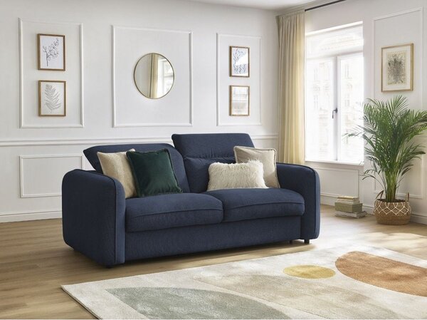 Ciemnoniebieska sofa 216 cm Achille – Bobochic Paris