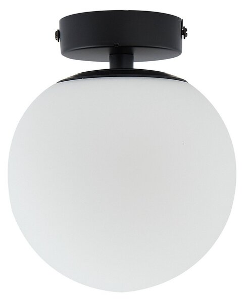 Lampa Sufitowa Lucande, Bidolo, ściemnialny, czarny, łazienka, szkło