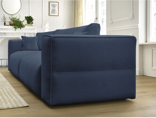 Niebieska rozkładana sofa ze schowkiem 265 cm Ezechiel – Bobochic Paris