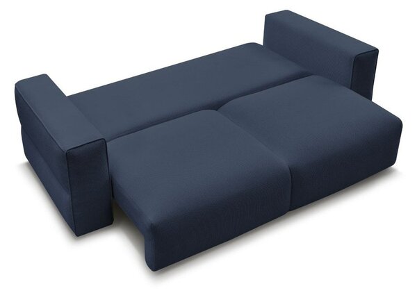 Niebieska rozkładana sofa ze schowkiem 265 cm Ezechiel – Bobochic Paris