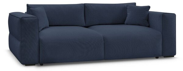 Niebieska rozkładana sofa ze schowkiem 265 cm Ezechiel – Bobochic Paris