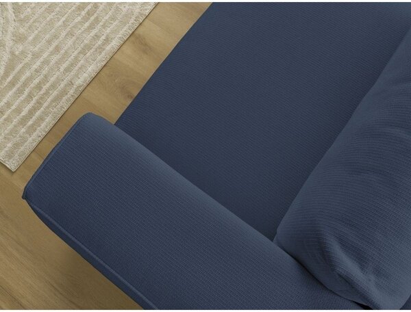 Niebieska rozkładana sofa ze schowkiem 265 cm Ezechiel – Bobochic Paris