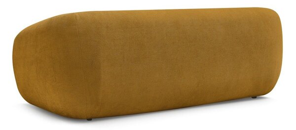 Musztardowa rozkładana sofa z tkaniny szenilowej 228 cm Neyo – Bobochic Paris