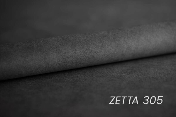 Narożnik Gespano L prawostronny z wąskim bokiem - grafitowy welur łatwoczyszczący Zetta 305