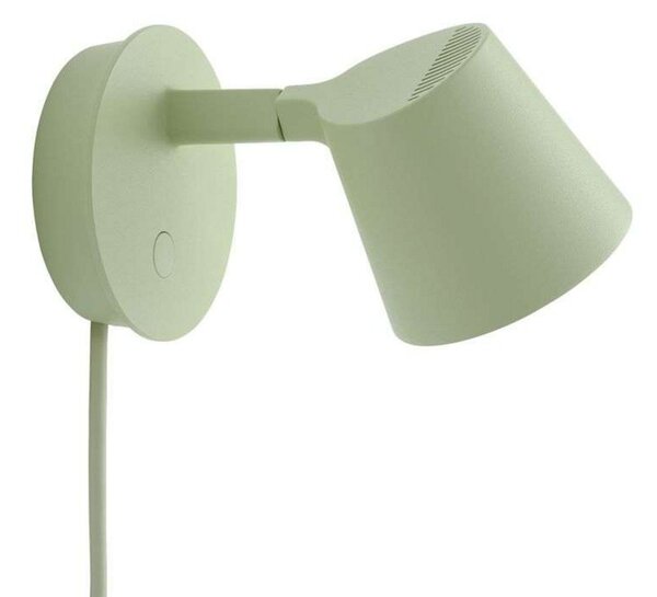 Lampa Ścienna Muuto, ściemnialny, zielony, salon, aluminium